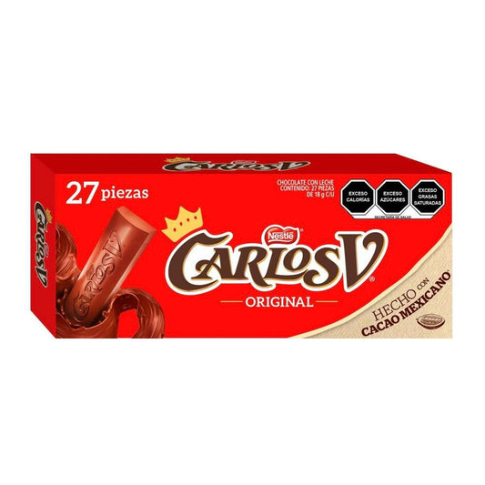 Chocolates Carlos V Original 18g NESTLÉ Exhibidor c/27