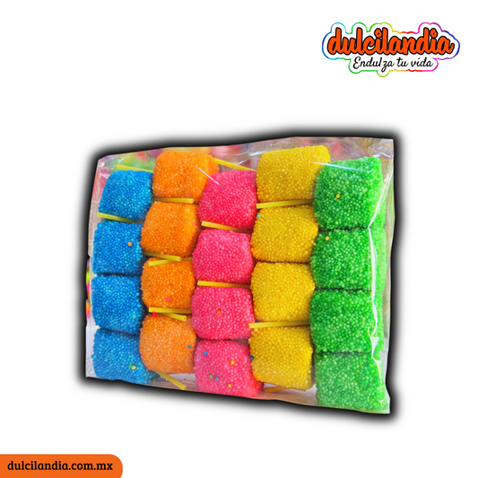 Paleta Bombón Gragea Colores 10g LAS ESMERALDAS Bolsa c/20