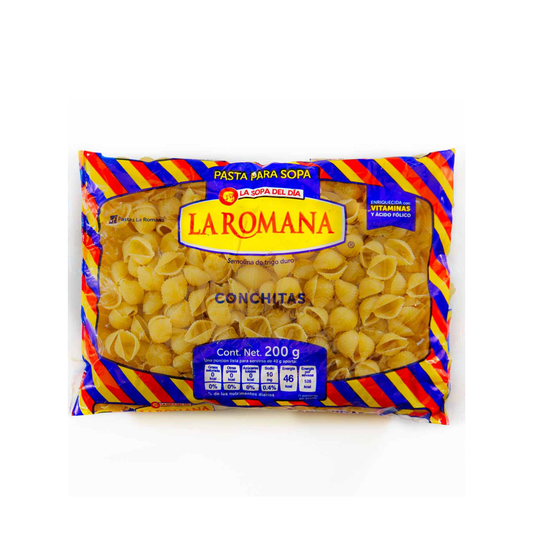 Pasta para Sopa Conchitas LA ROMANA Bolsa 200g