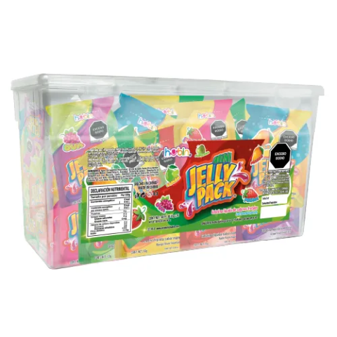 Gelatina Mini Jelly Pack 13g Surtida HUBIN Caja c/60