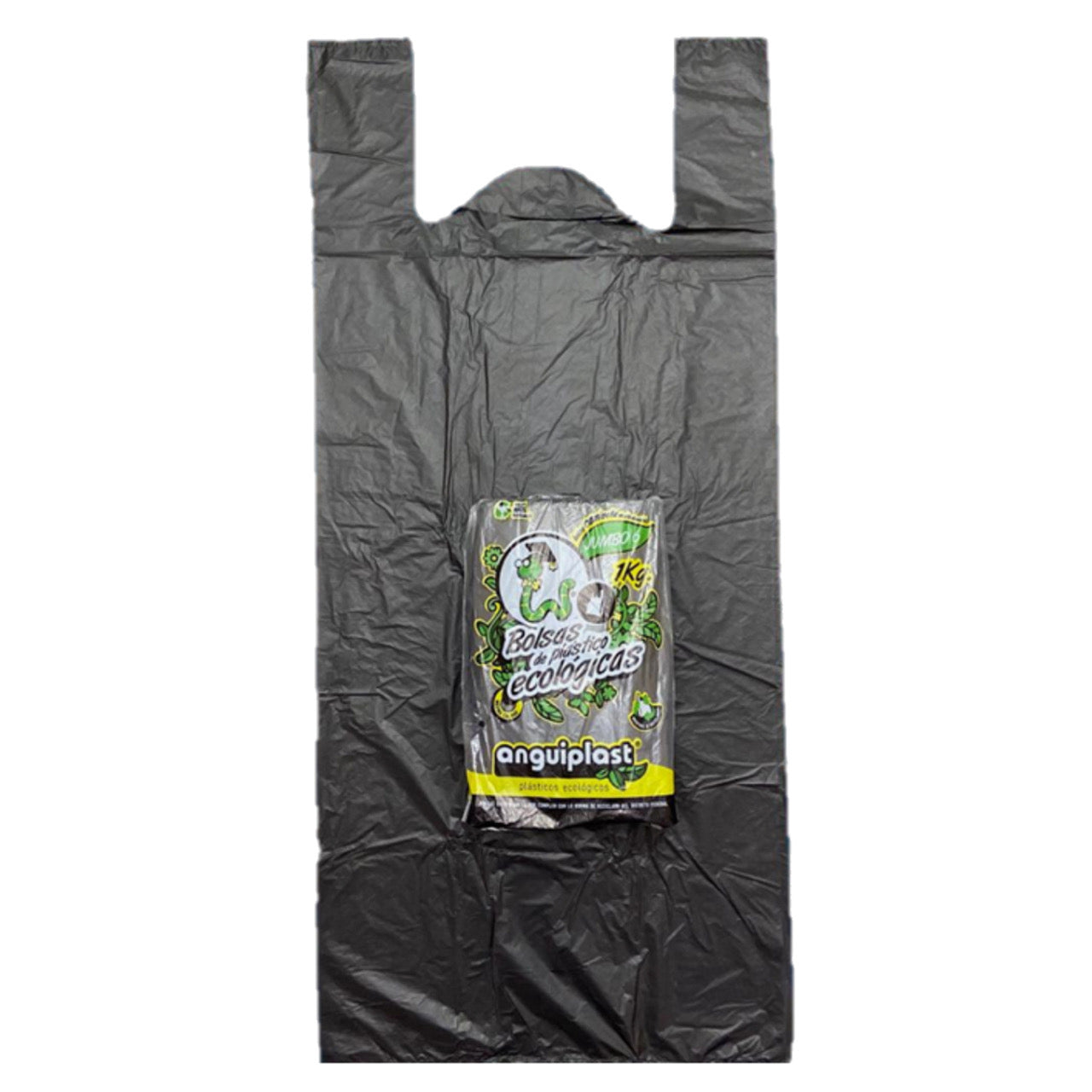 Bolsas Negras Camiseta JUMBO 6 ANGUIPLAST Bolsa 1Kg