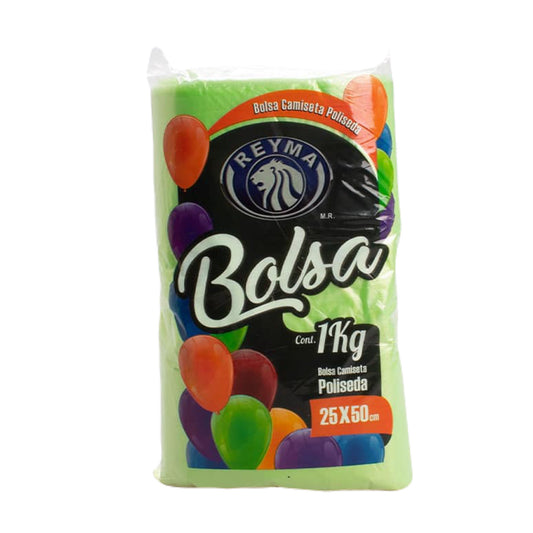 Bolsas Camiseta Mediana 25x50cm Poliseda REYMA Bolsa 1Kg