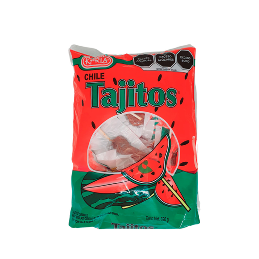 Paletas Tajitos Sandía con Chile 17g KARLA Bolsa c/40