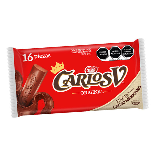 Chocolates Carlos V Original 18g NESTLÉ Estuche c/16