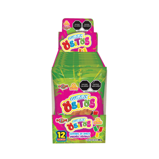 Gomitas Gummy Ositos 70g LAS DELICIAS Exhibidor c/12