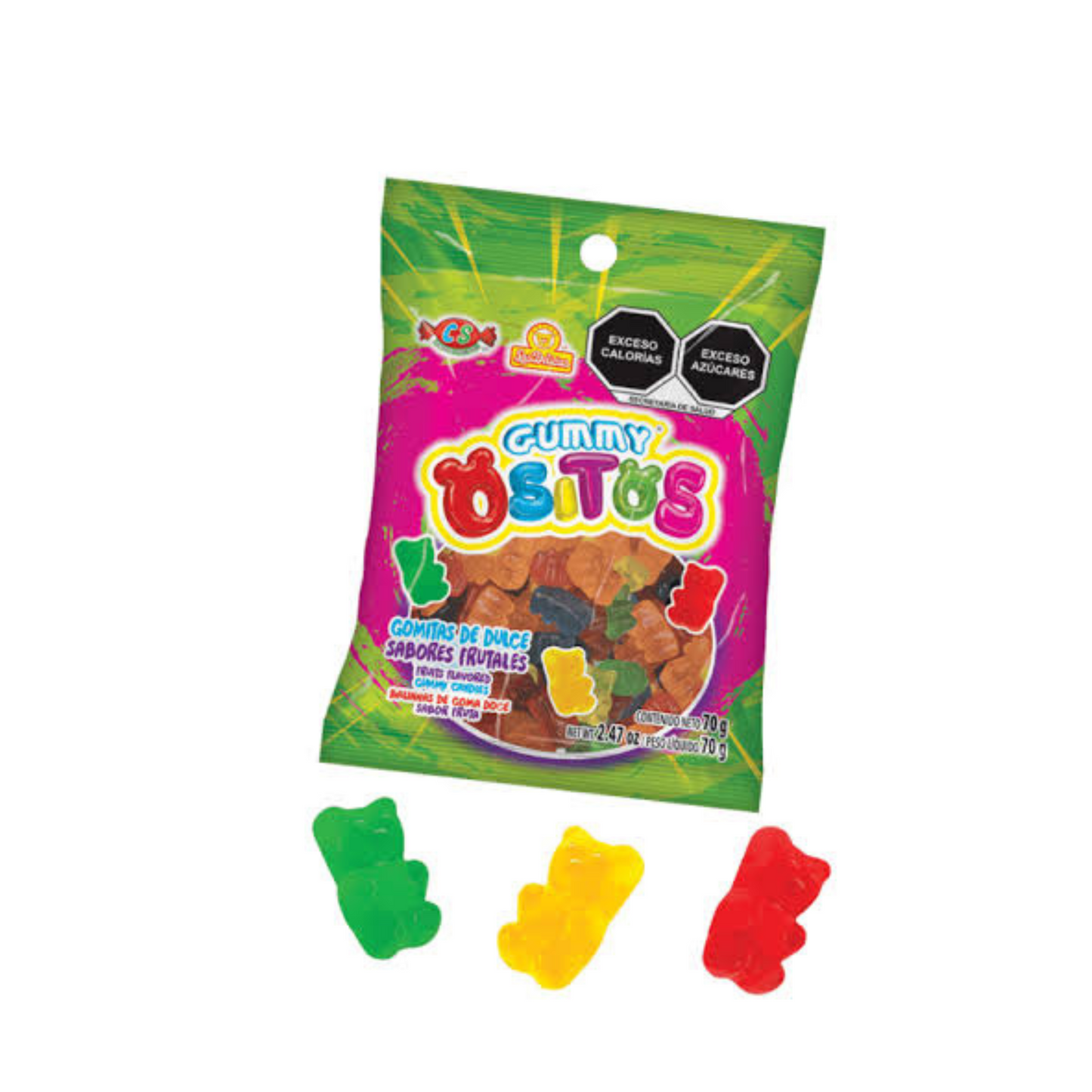 Gomitas Gummy Ositos 70g LAS DELICIAS Exhibidor c/12