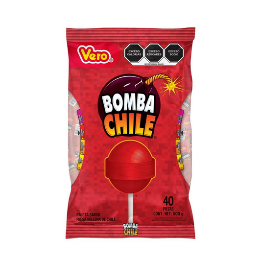 Paletas Bomba Chile 15g VERO Bolsa c/40