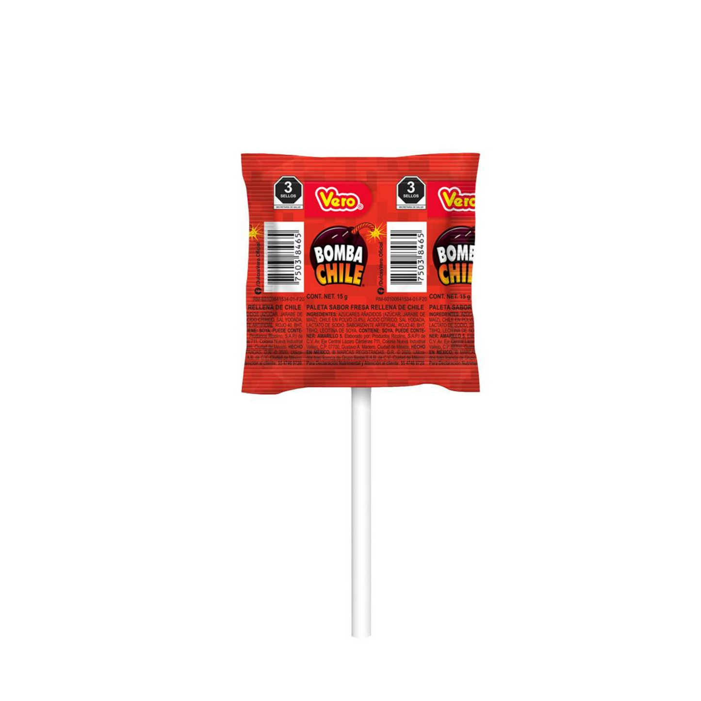 Paletas Bomba Chile 15g VERO Bolsa c/40