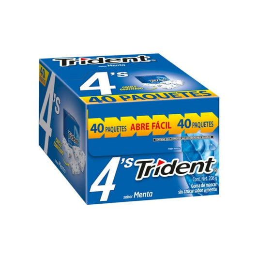 Chicles Trident 4’s Menta MONDELĒZ Caja c/40