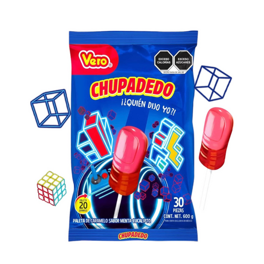 Paletas Chupa Dedo Rojo 20g VERO Bolsa c/30
