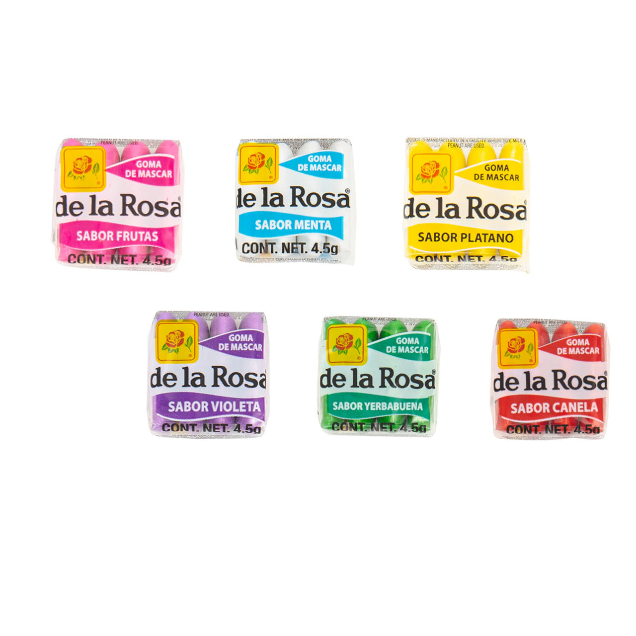 Chicles Surtidos 4’s DE LA ROSA Caja c/60