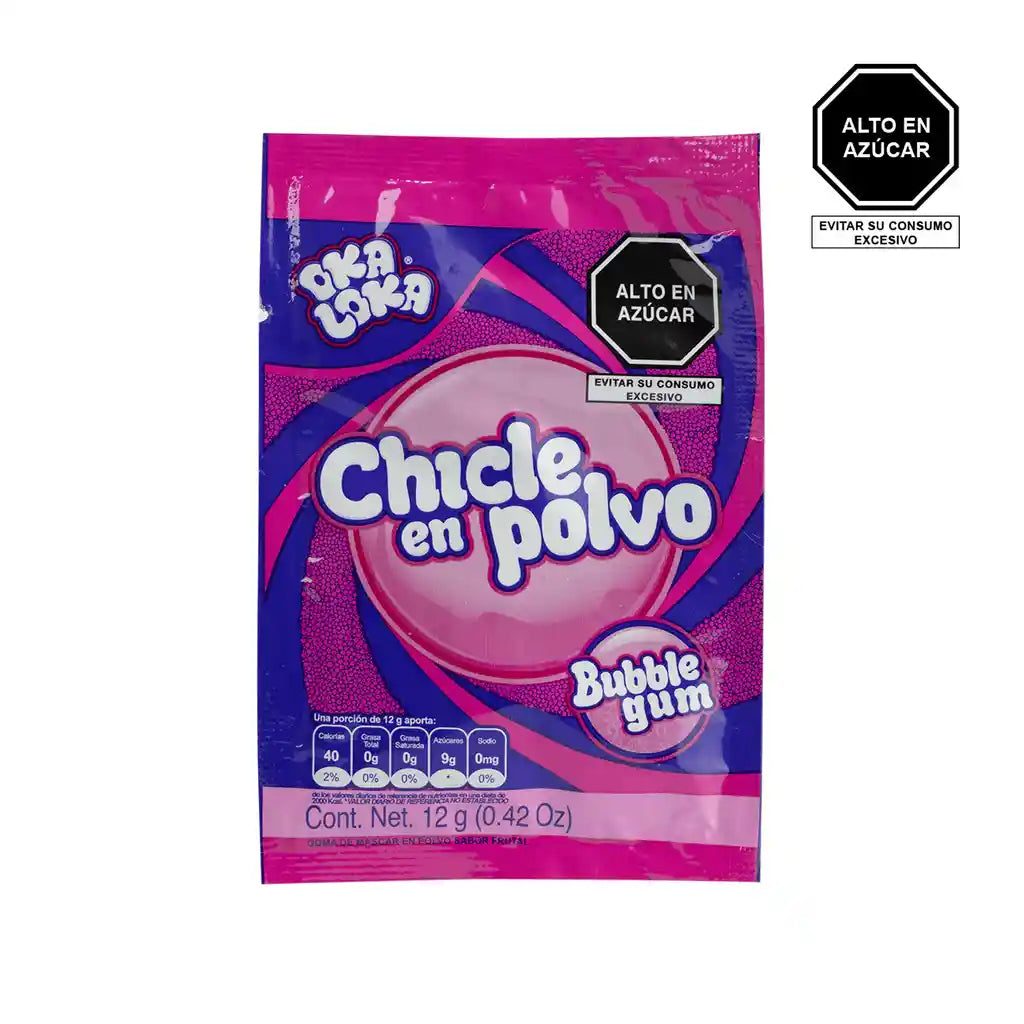 Chicle en Polvo Oka Loka Sobres 12g SUPER Caja c/12