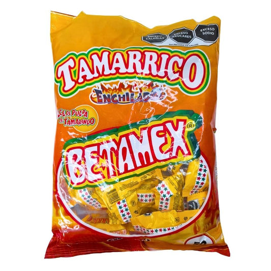 Bolas de Tamarindo Tamarrico Enchilado Sobres 20g BETAMEX Bolsa c/50