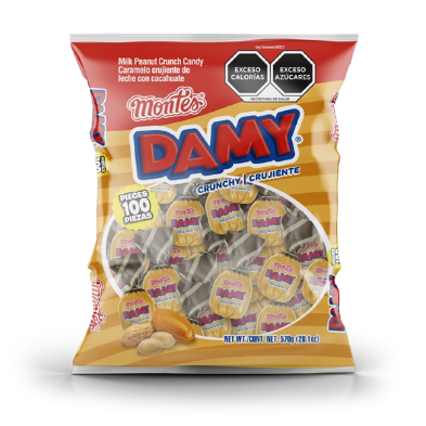 Caramelos Damy Cacahuate 5.7g MONTES Bolsa c/100