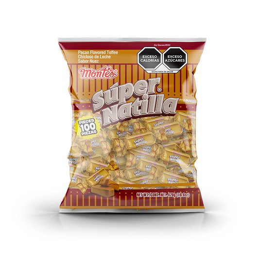 Caramelos Súper Natilla 4.7g MONTES Bolsa c/100