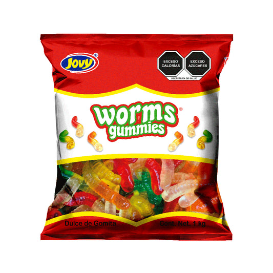 Gomitas Lombrices Worms Gummies JOVY Bolsa 1Kg