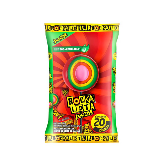 Paletas Rockaleta Junior 12.5g SONRIC’S Bolsa c/20