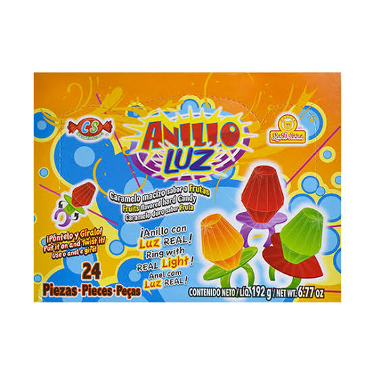 Caramelos Anillo Luz con Juguete DELICIAS Caja c/24