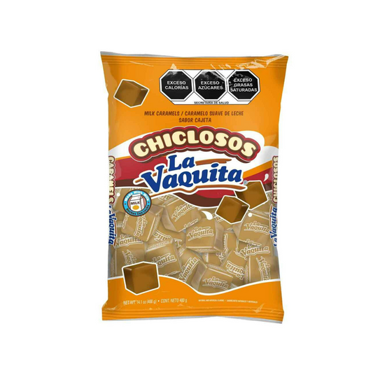 Caramelos Chiclosos Cajeta 9g LA VAQUITA Bolsa c/44