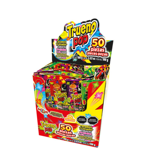 Trueno Pop Caramelo Tronador LAS DELICIAS Caja c/50