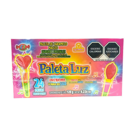 Paleta Luz Surtida 5g LAS DELICIAS Caja c/24