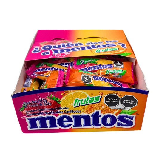 Mentos Frutas Sobres 2’s PERFETTI VAN MELLE Caja c/40