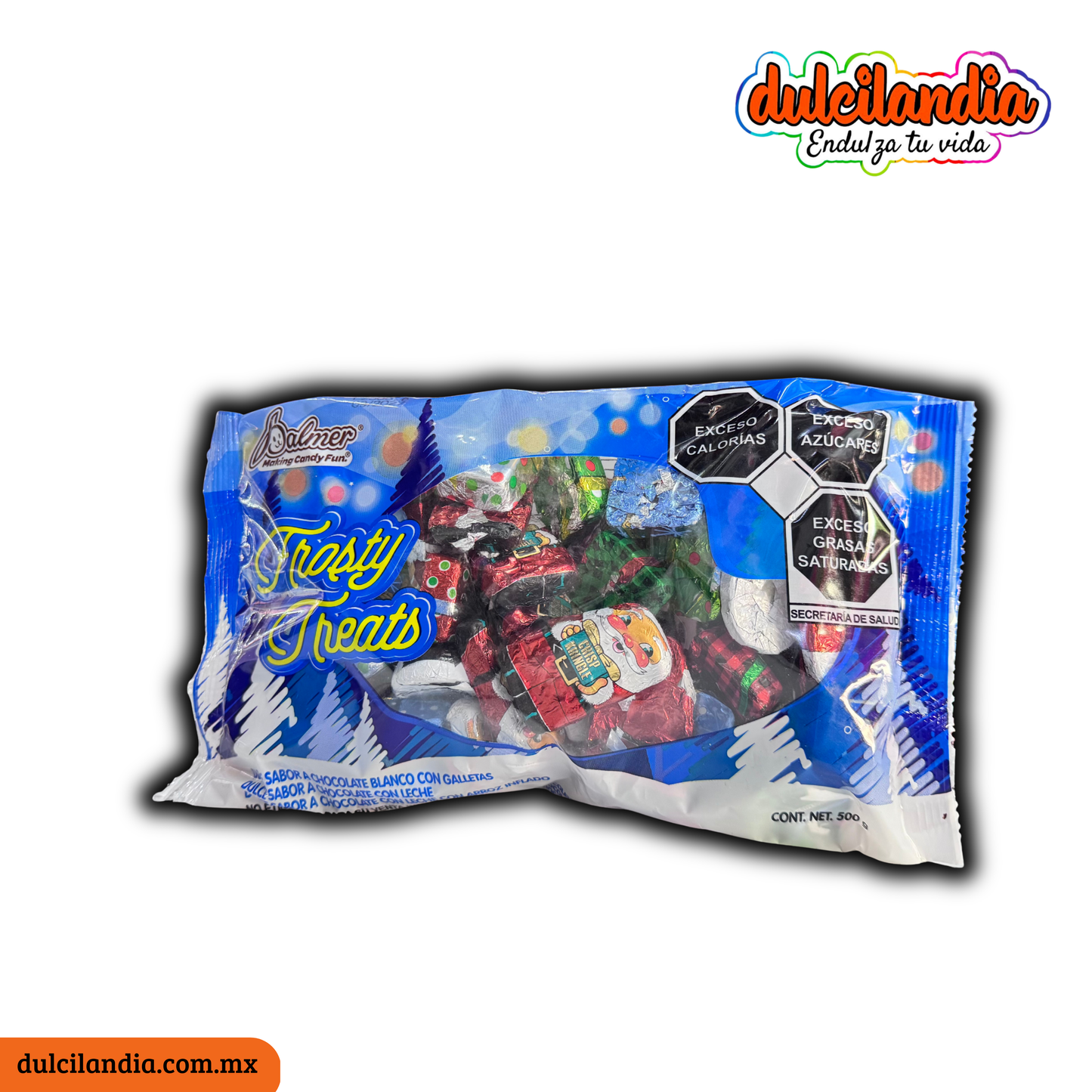 Chocolates Navideños Frosty Treats Figuras Surtidas PALMER Bolsa 500g