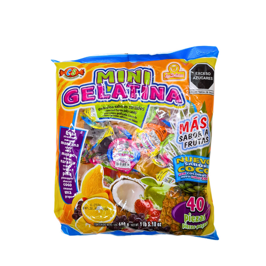 Mini Gelatina Surtida 15g LAS DELICIAS Bolsa c/40