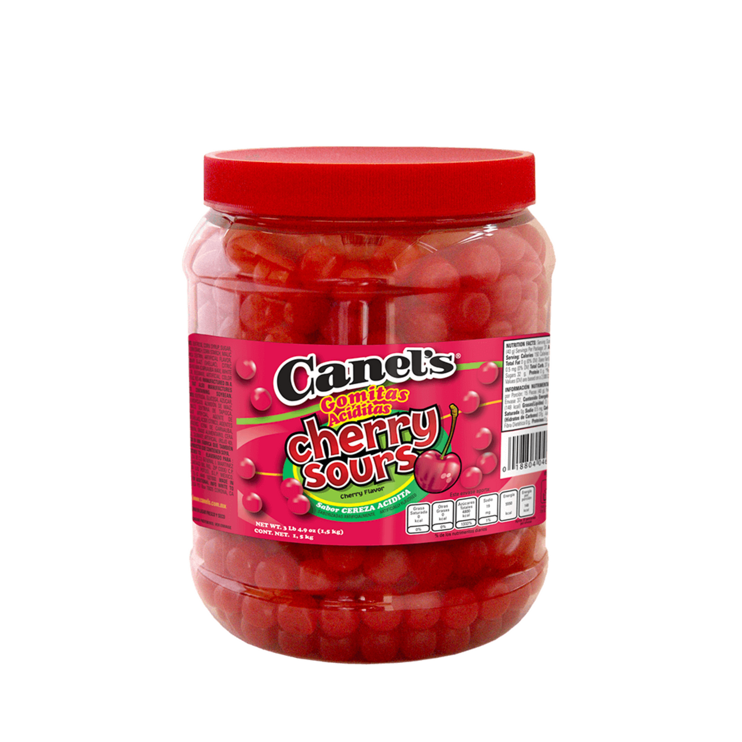 Gomitas Cherry Sours Cereza Acidita CANEL’S Vitrolero 1.5Kg
