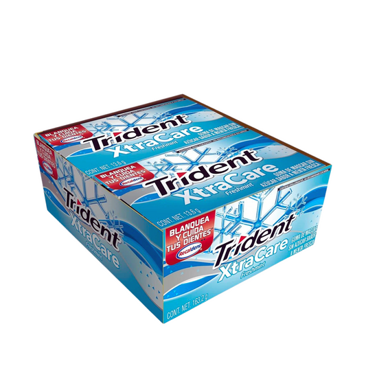 Chicles Trident XtraCare Freshmint 13.6g MONDELĒZ Caja c/12