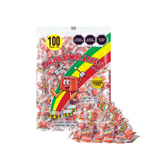 Dulces de Tamarindo Tamborines 4.5g PRISMA Bolsa c/100