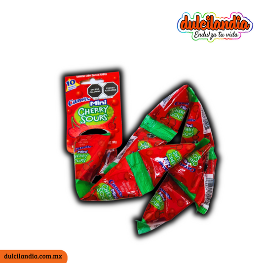 Gomitas Mini Cherry Sours Cereza Acidita Sobres 10g CANEL’S Tira c/10