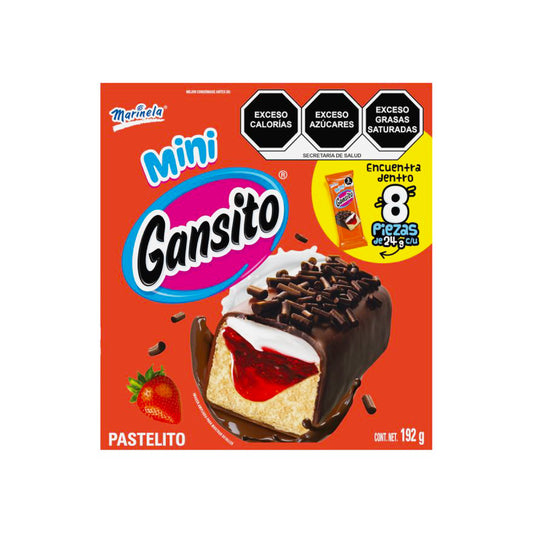 Pastelitos Mini Gansito 24g MARINELA Caja c/8