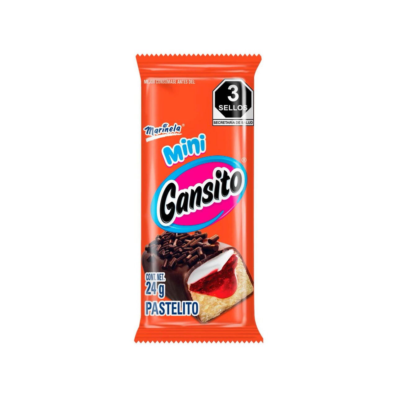 Pastelitos Mini Gansito 24g MARINELA Caja c/8