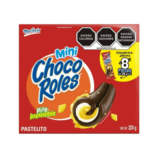 Pastelitos Mini Choco Roles 28g MARINELA Caja c/8