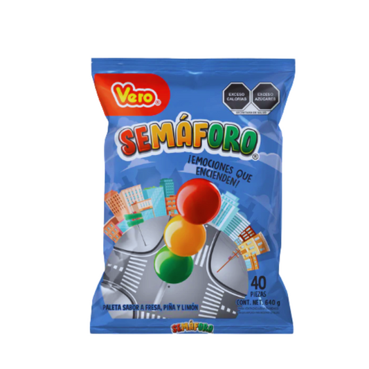 Paletas Semáforo 16g VERO Bolsa c/40