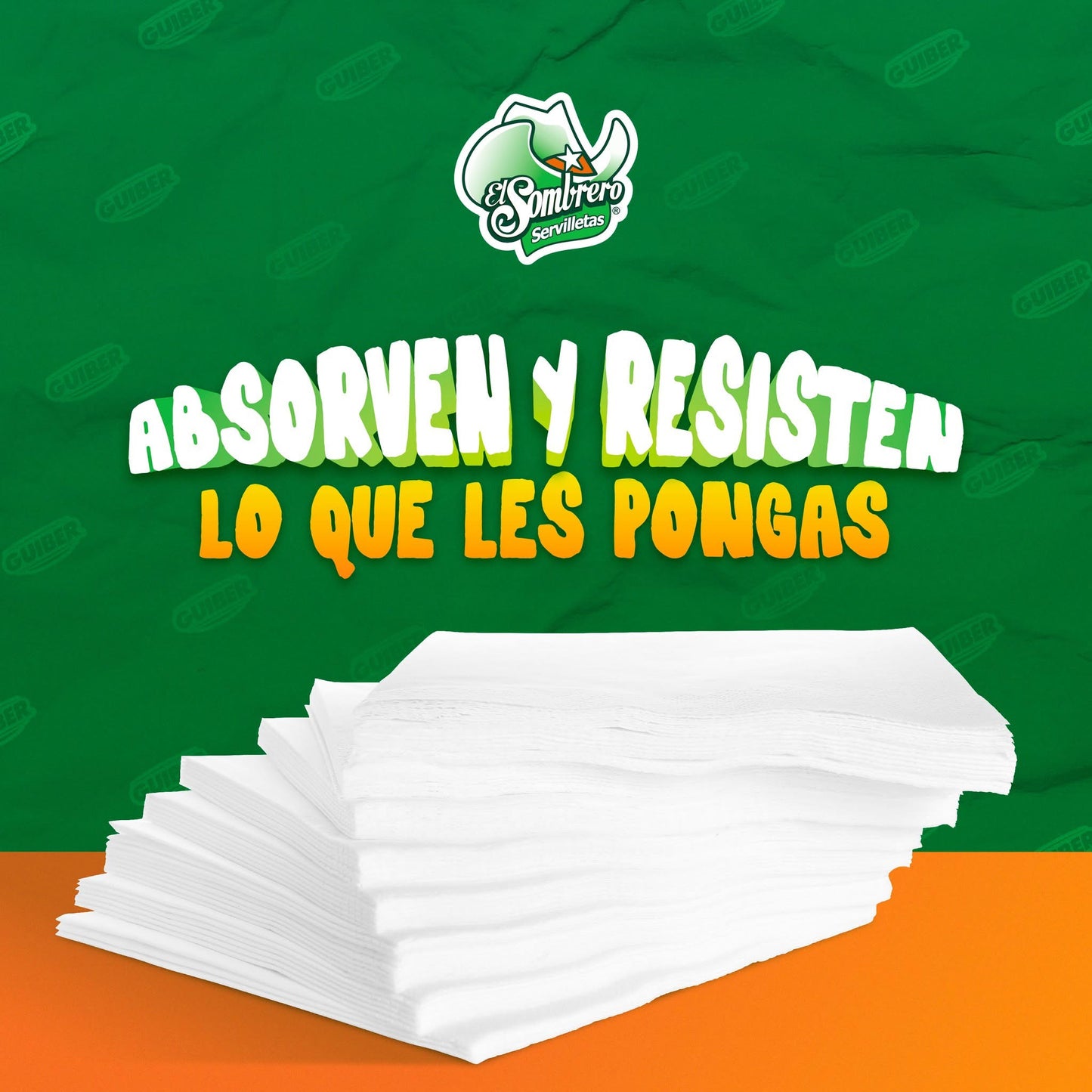 Servilletas de Papel El Sombrero GUIBER Empaque c/125