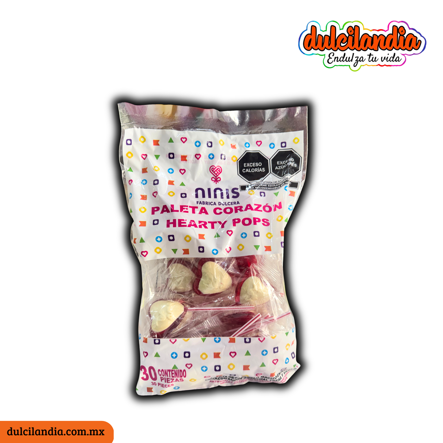 Paletas Corazón Combinada 16g NINIS Bolsa c/30