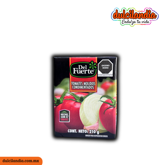 Puré de Tomates Molidos Condimentados DEL FUERTE TetraPack 210g