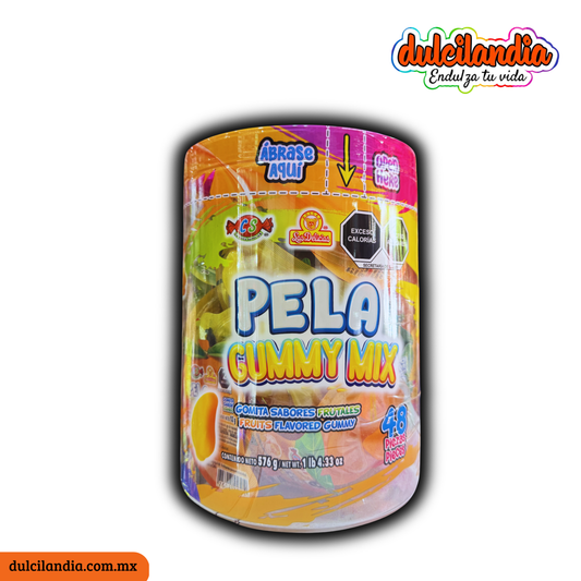 Gomitas Pelables Pela Gummy Mix Surtida 3’s LAS DELICIAS Vitrolero c/48