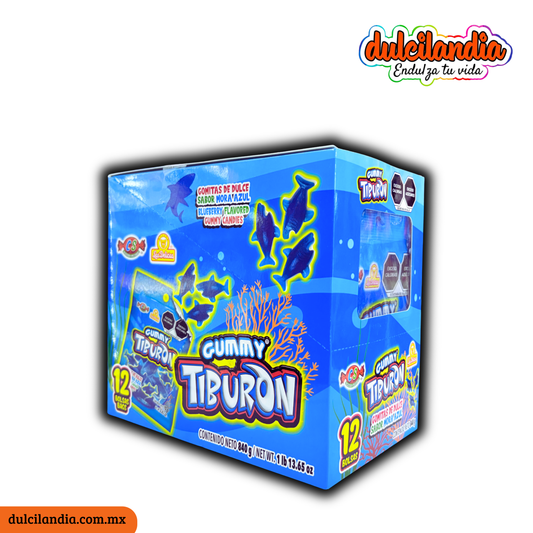 Gomitas Gummy Tiburón 70g LAS DELICIAS Exhibidor c/12