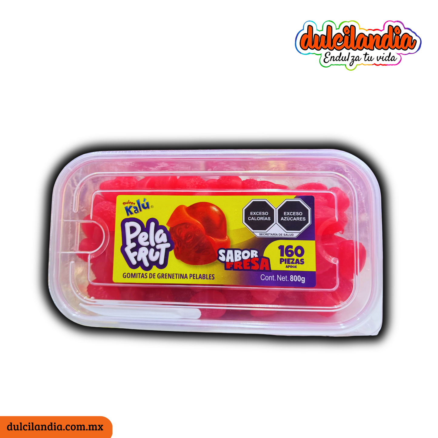 Gomitas Pelables Pela Frut Fresa KALÚ Exhibidor c/160