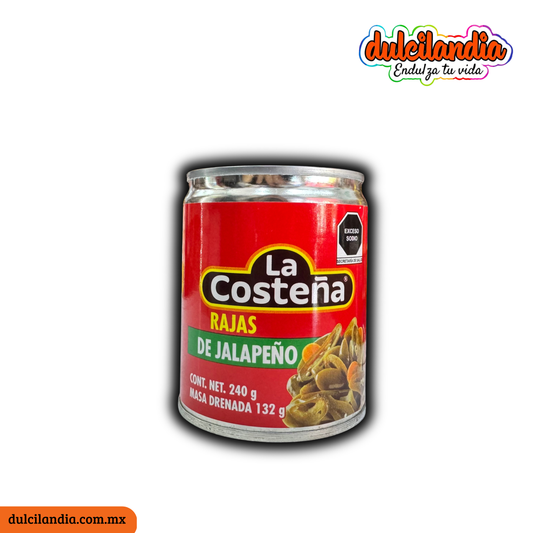 Chiles Rajas de Jalapeños LA COSTEÑA Lata 240g