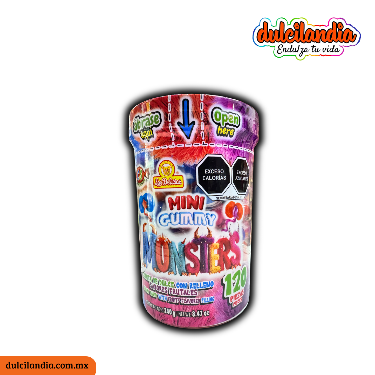 Mini Gummy Monsters LAS DELICIAS Vitrolero c/120