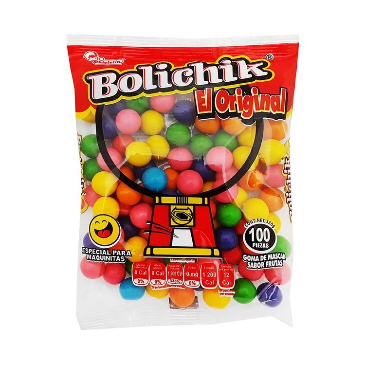 Chicles Bolichik Bola Chica CHICLETIN Bolsa c/100