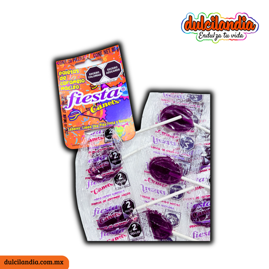 Paletas Fiesta Uva 4g CANEL’S Tira c/20