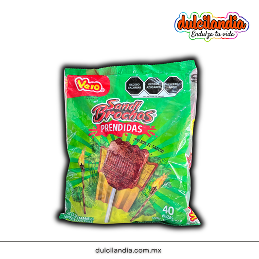 Paletas Sandi Brochas Prendidas 16g VERO Bolsa c/40