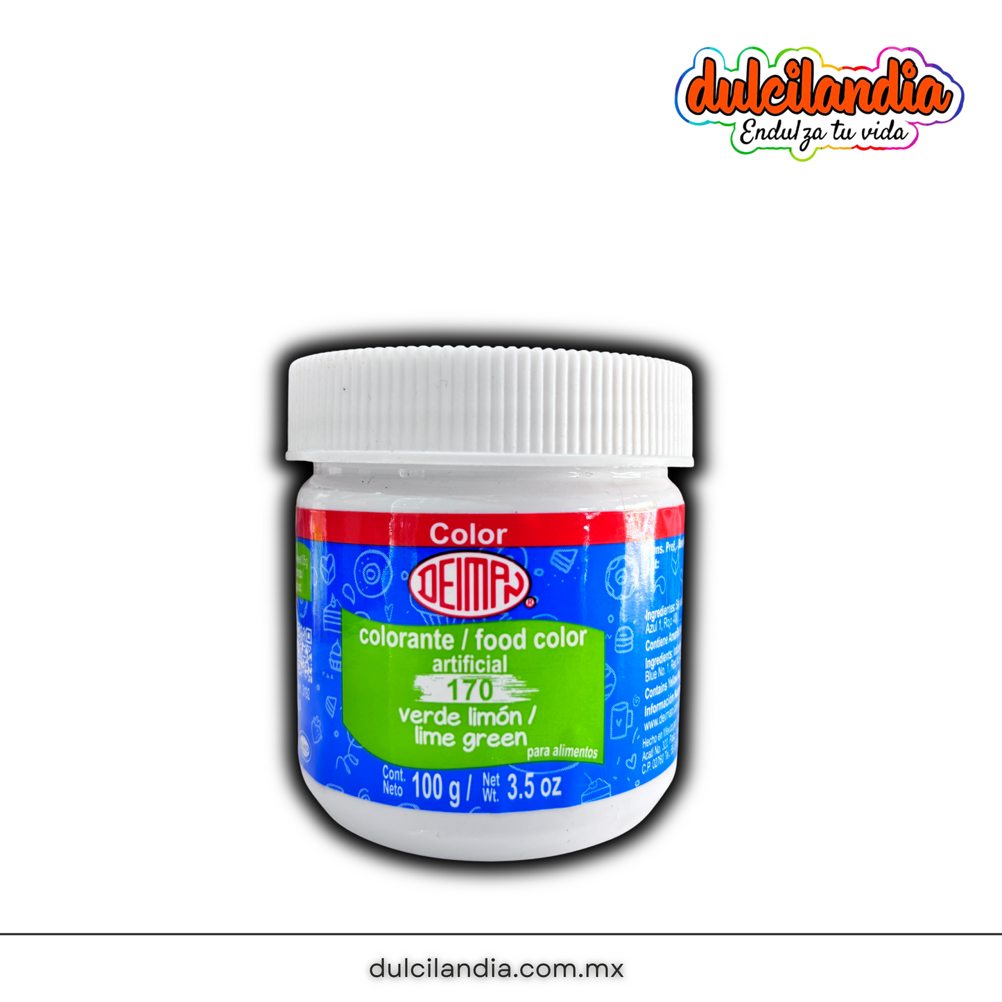 Colorante Artificial Verde Limón DEIMAN Frasco 100g