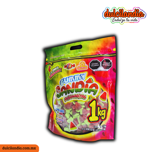 Gomitas Gummy Sandía Rebanaditas LAS DELICIAS Bolsa 1Kg