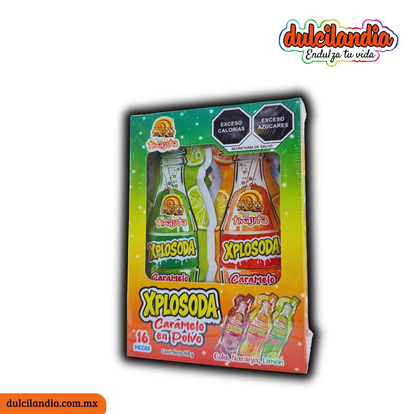 Xplosoda Caramelos en Polvo Surtidos TINAJITA Exhibidor c/16